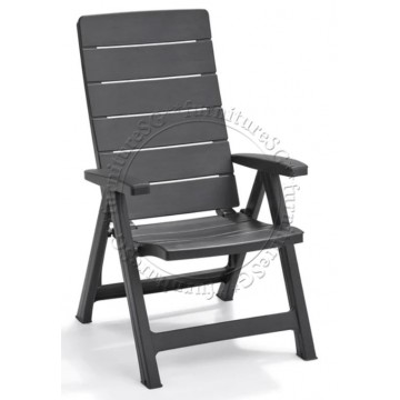 Allibert - Brasilia Reclining Foldable Chair Graphite